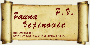 Pauna Vejinović vizit kartica